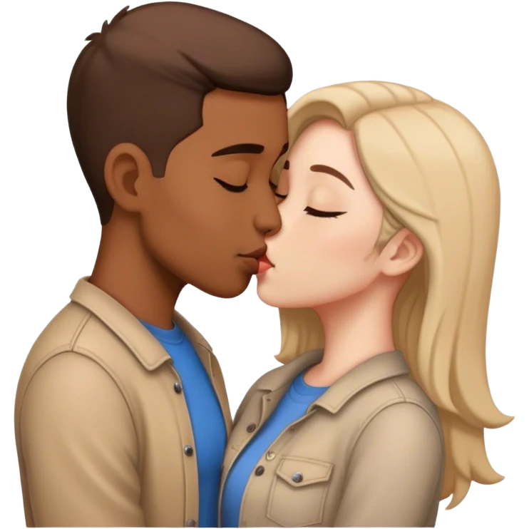 two lovers kissing emoji