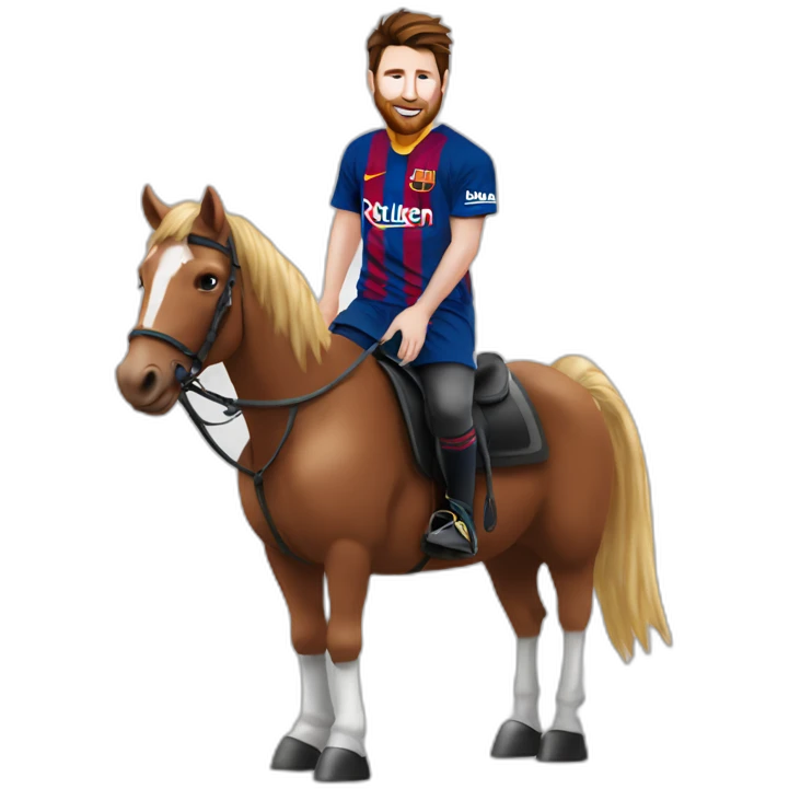 Messi sur un cheval  emoji