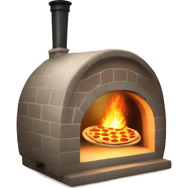 potter pizza fire oven with a flame over it emoji