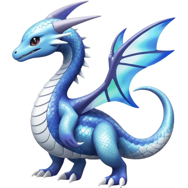 Shiny Inteleon-Pokémon-Dratini-Dialga-Amaura-fusion (full body) emoji