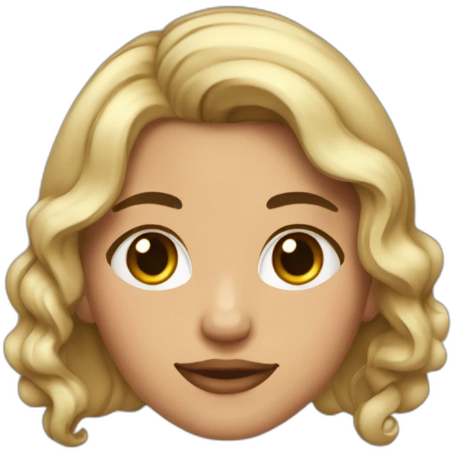 Mujer de 25 años morocha con pircing en nariz y pelo ondulado emoji