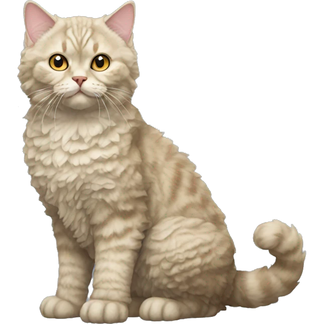 Selkirk Rex Cat Full Body emoji