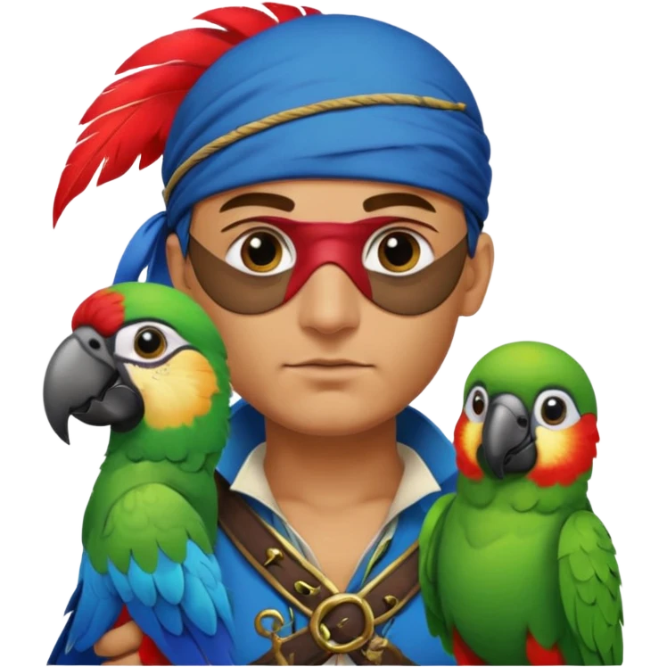pirate and parrot emoji