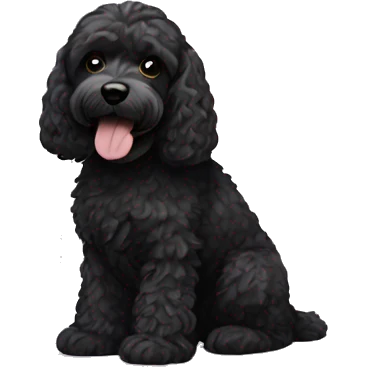 Black cockapoo emoji