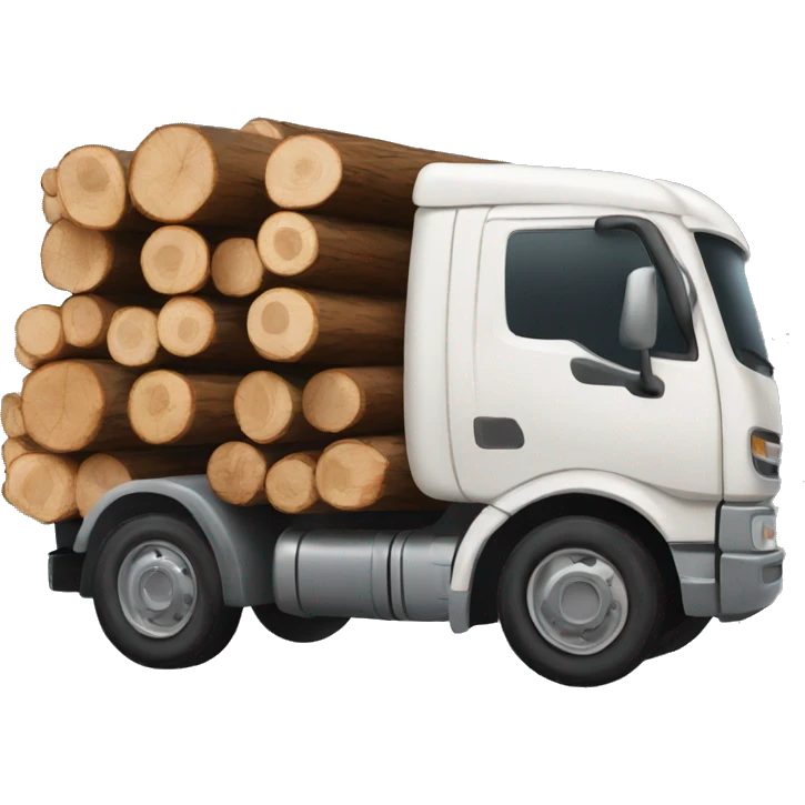 truck carrying timber emoji