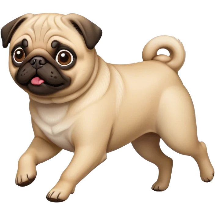 Pug running really fast emoji