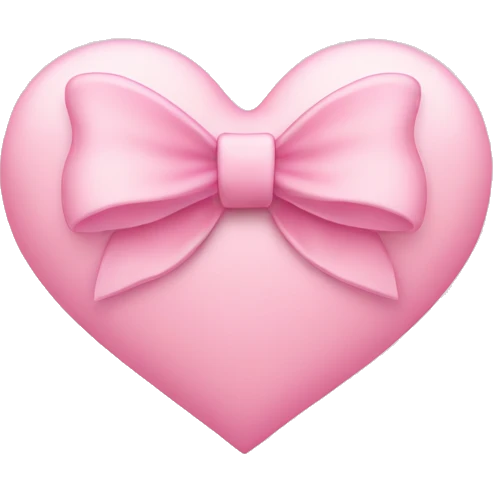 light pink heart with a bow emoji