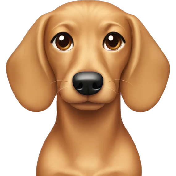 Wiener dog with blond girl emoji