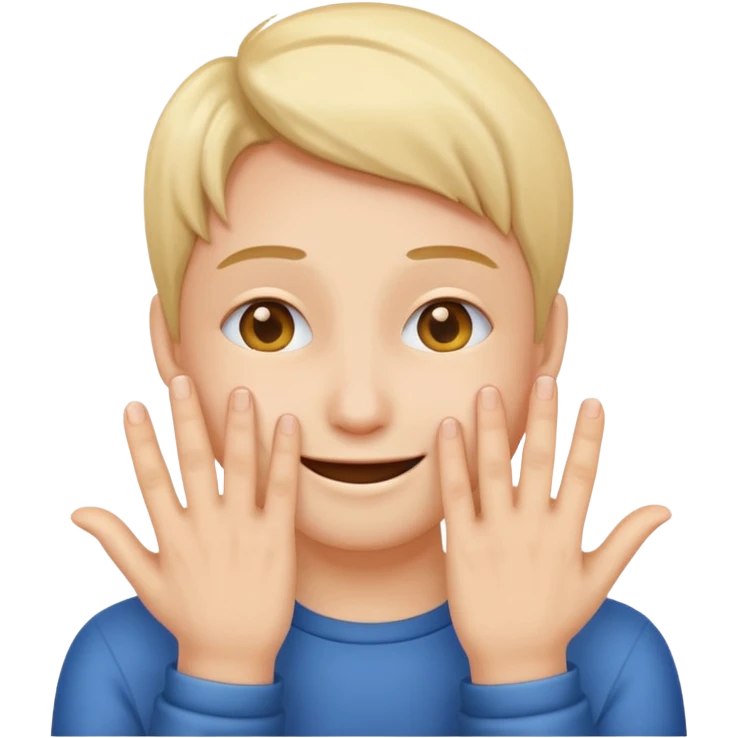 Covering the face with hands and peeping through your finger emoji