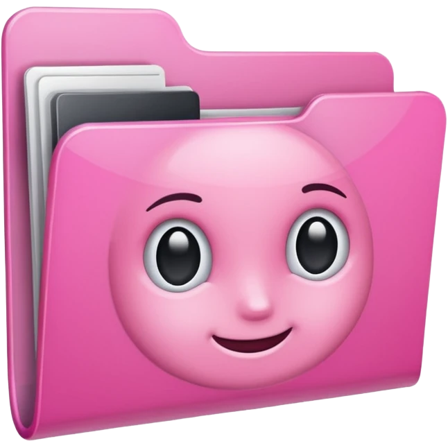 mix pink forward facing folder emoji