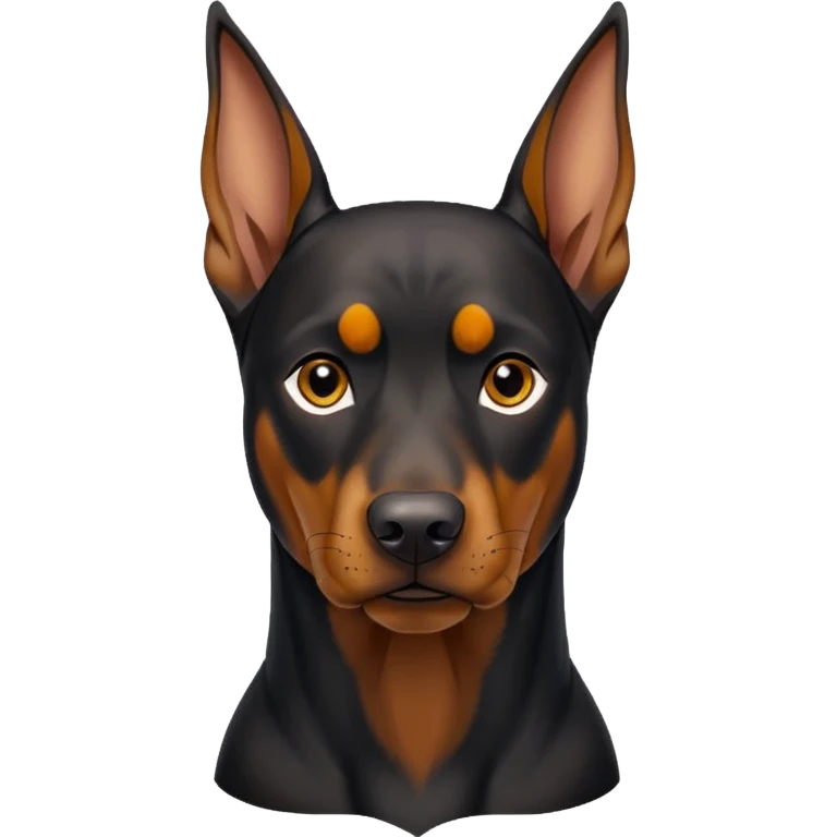 Doberman with cropped ears emoji