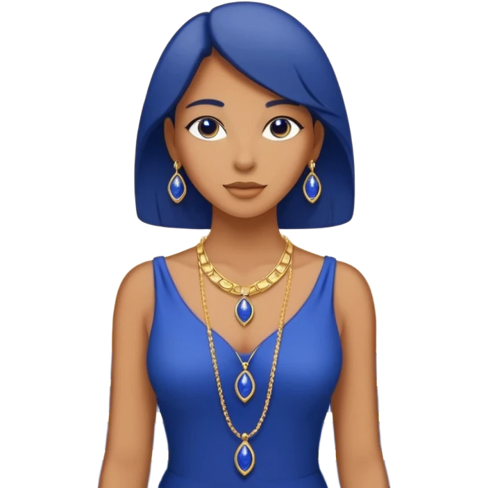 Ancient lapis gold lovely woman anubis immature floor stage formally posed  emoji