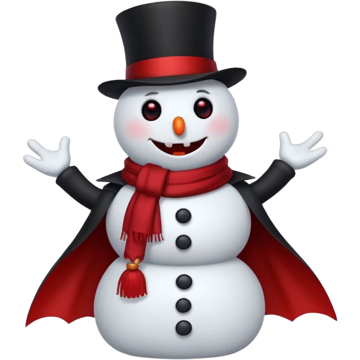 cute vampire snowman emoji