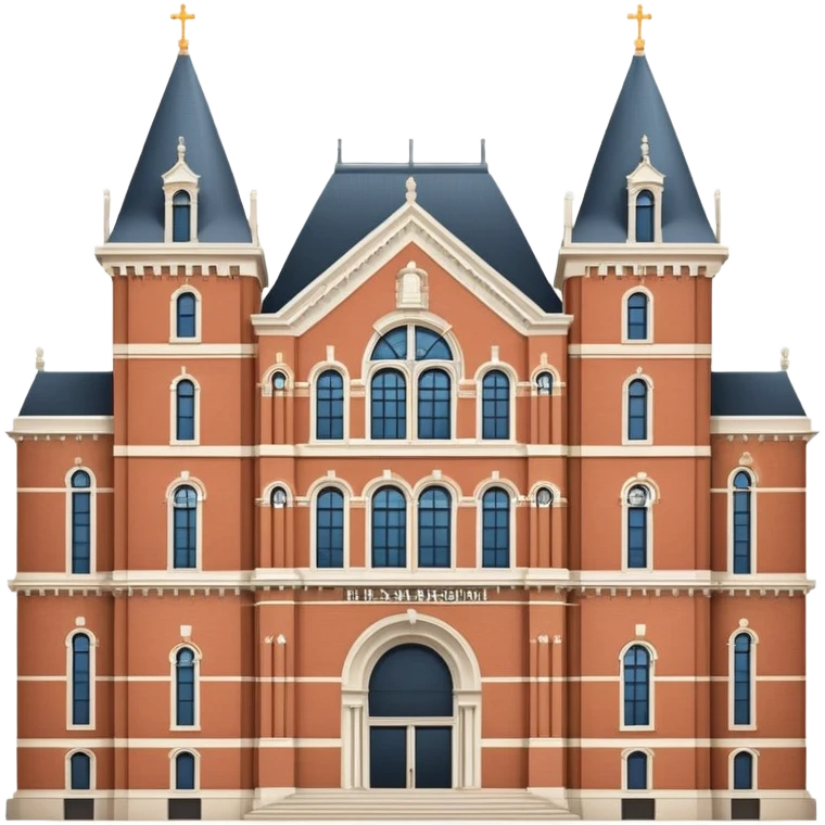 cinematic-realistic-rijksmuseum-landmark-emoji,-depicted-with-the-grand-facade-of-the-museum-rendered-in-intricate-detail-and-soft,-historical-lighting. emoji