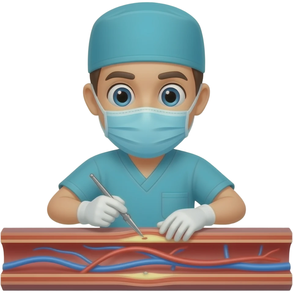 draw a surgeon operating on an arterial vessel emoji