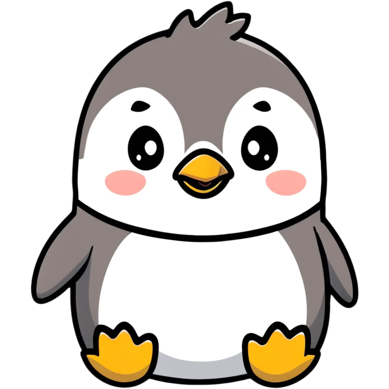baby penguin with adorable chubby cheeks emoji