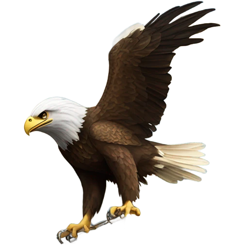 Eagle perched on the capitol building emoji