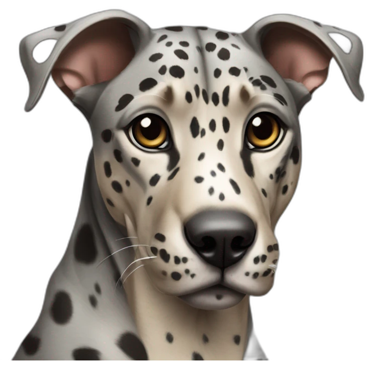 Louisiana leopard spotted Catahoula hound emoji