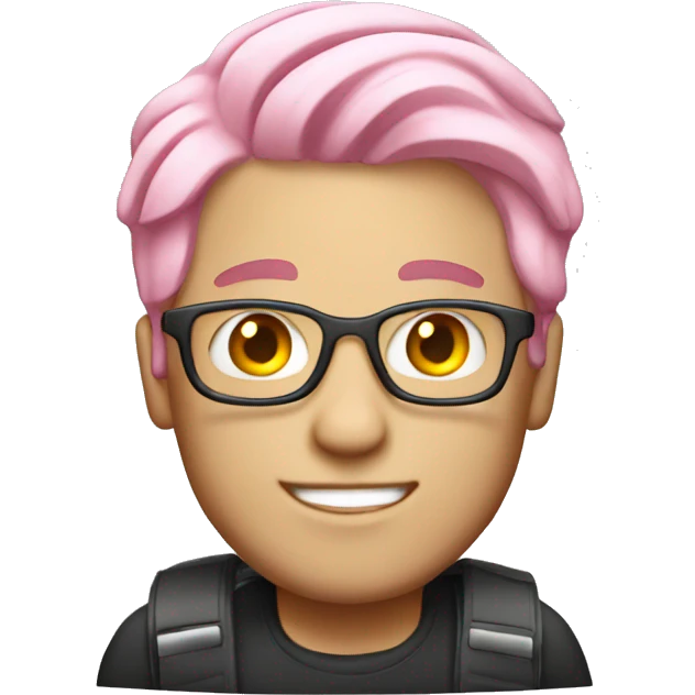 pink hair white man with laptop emoji