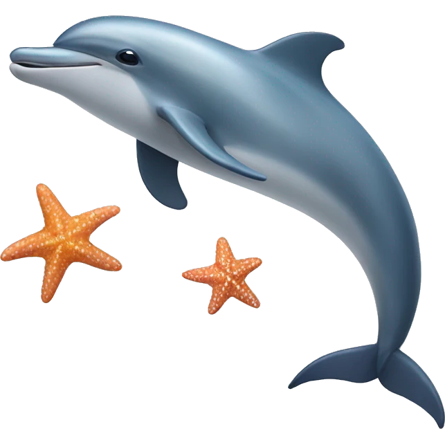 Dolphin with a starfish  emoji