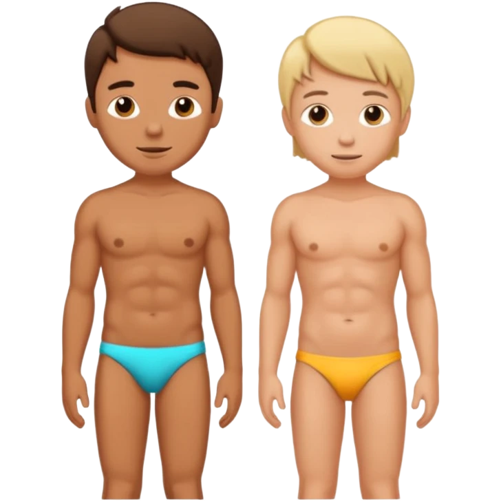Tiny man in bikini emoji