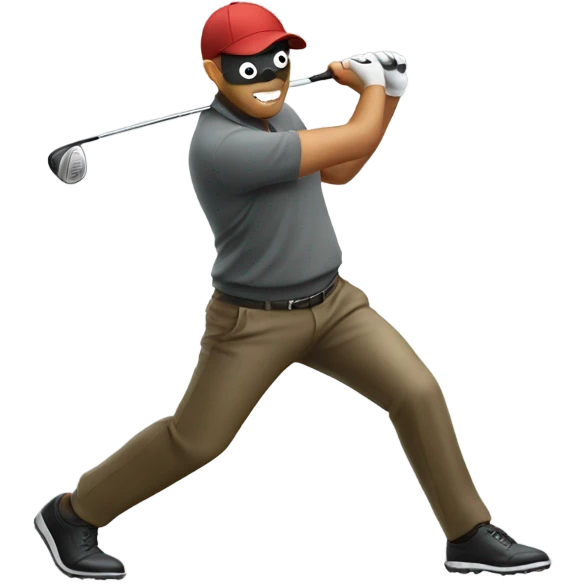 Golfer burglar emoji