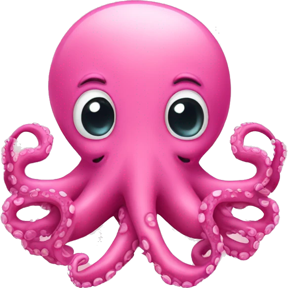 pink octopus blowing kiss emoji