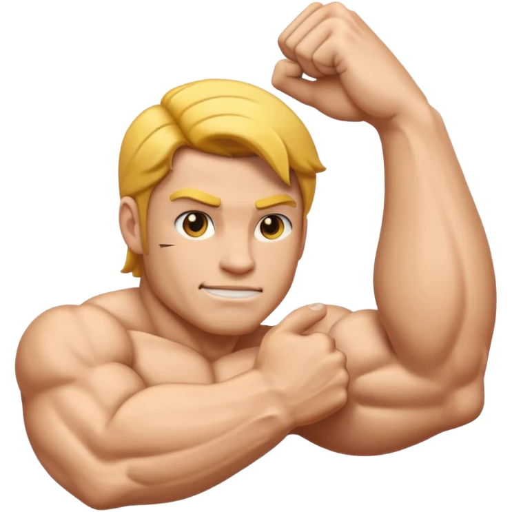 Left arm bicep flexing emoji emoji