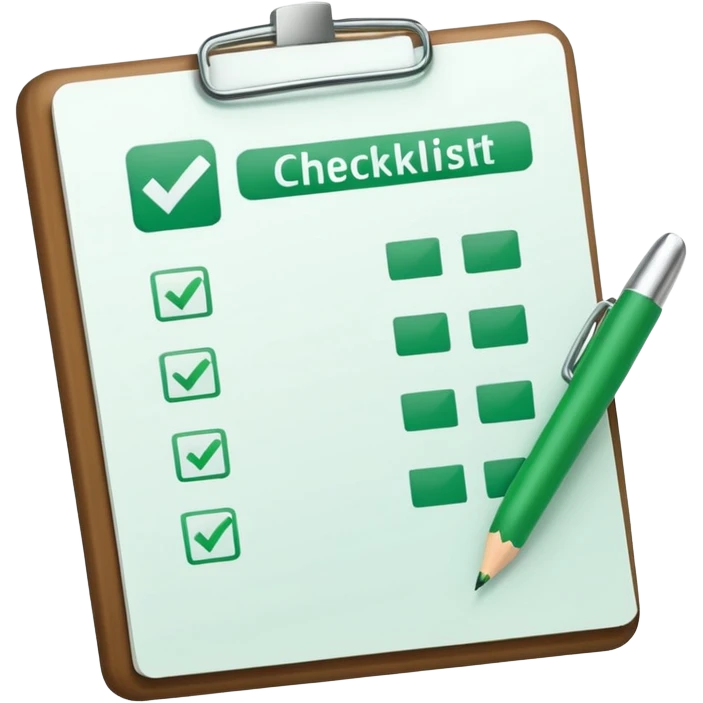 checklist with a plus infront of it emoji