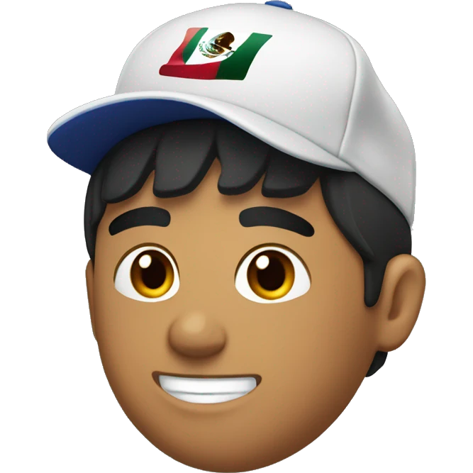 Mexican teen guy in basball cap emoji