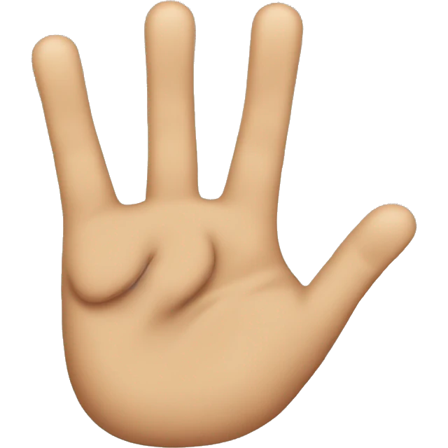 three fingers emoji