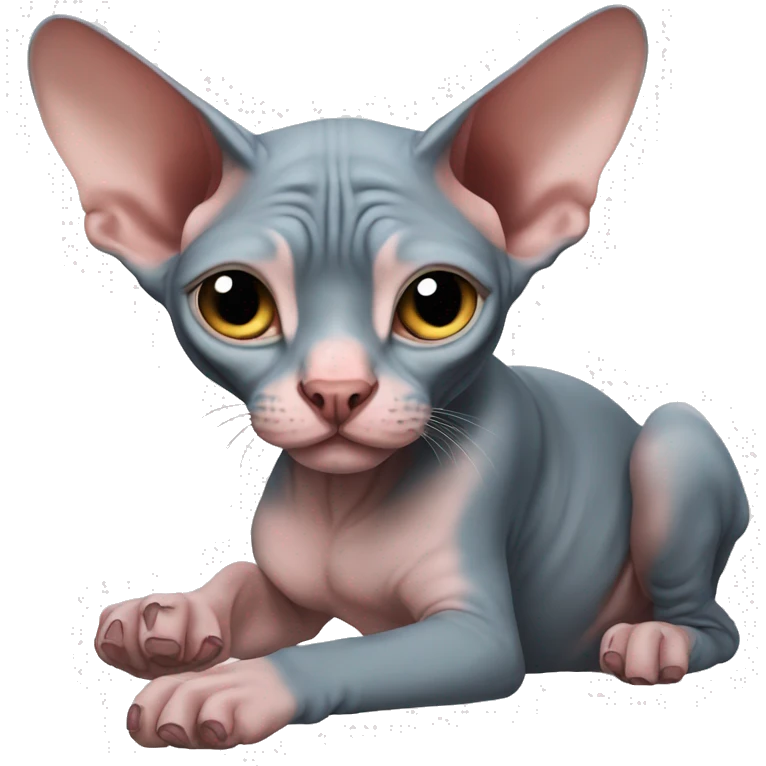 sphynx with pig paws emoji