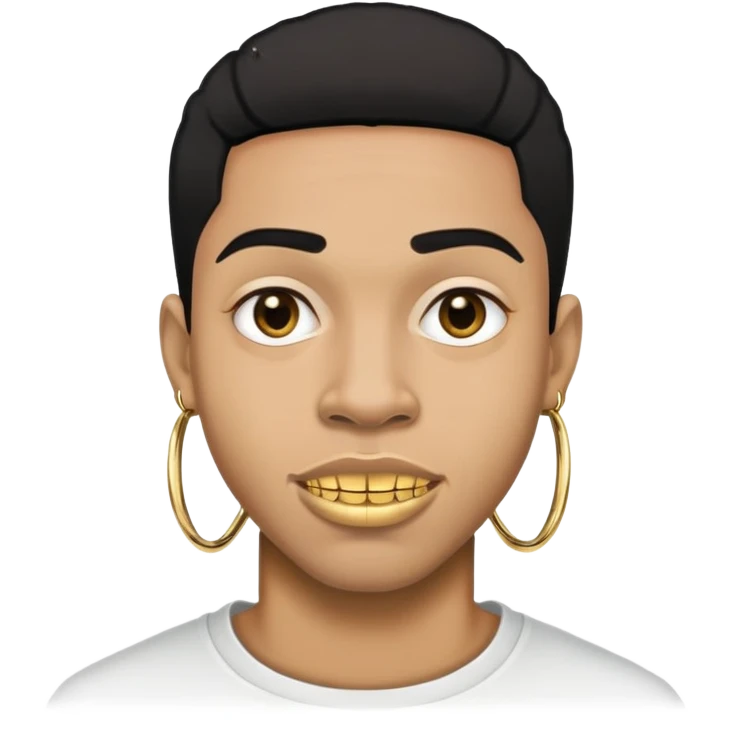 African American man with gold grills emoji