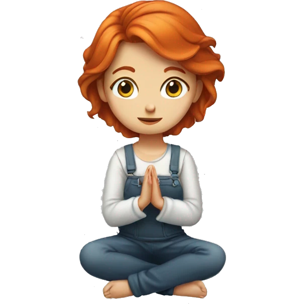 kneeling redhead girl emoji