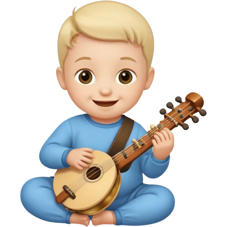 Baby playing music emoji