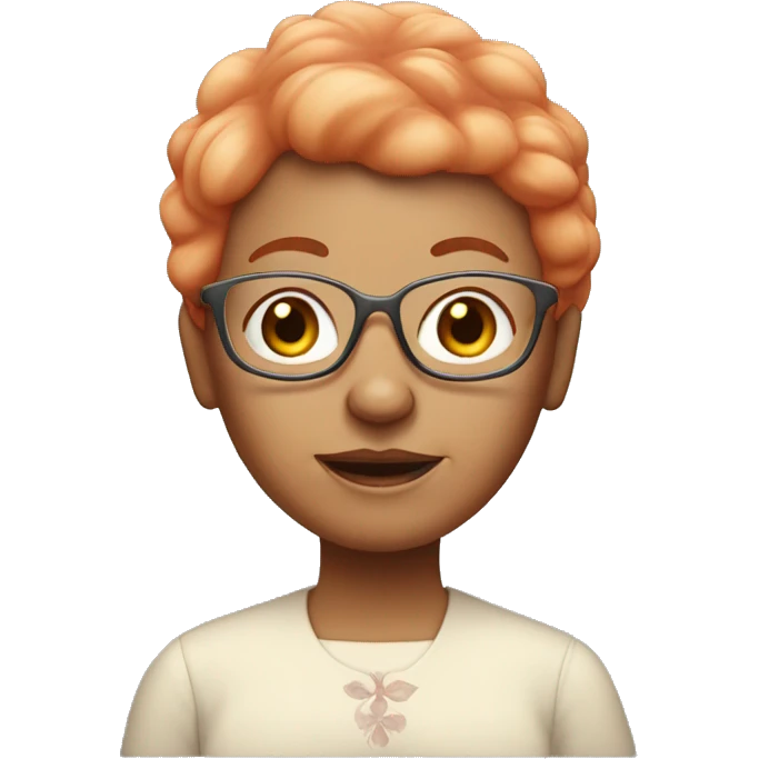white grandma with straight strawberry ginger hair. no glases emoji