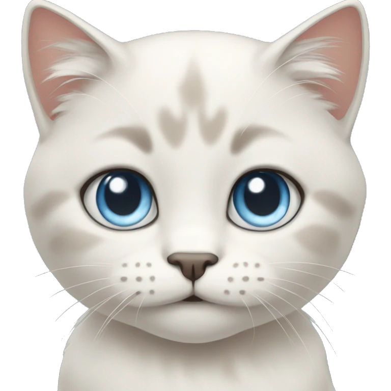 creamish with grey blue eyes cat emoji