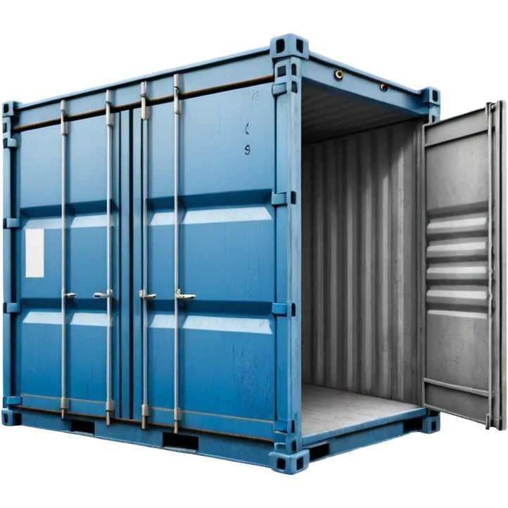 shipping container cast in raw grey concrete emoji