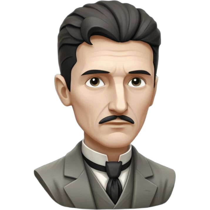 sitting philosopher-statue as nicola tesla emoji