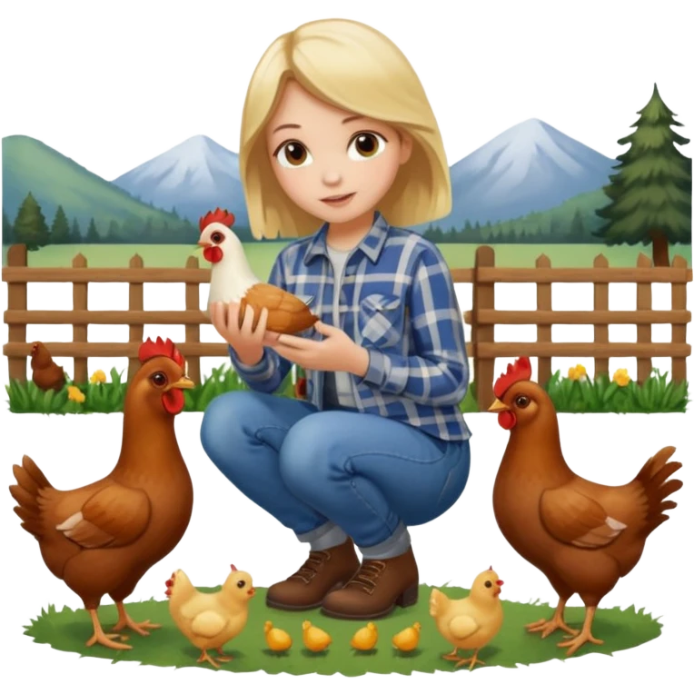farmer Girl feeding chickens 



 emoji