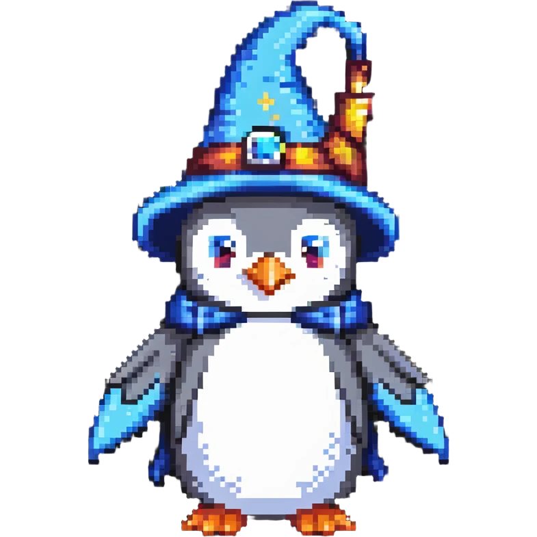Penguin Wizard emoji
