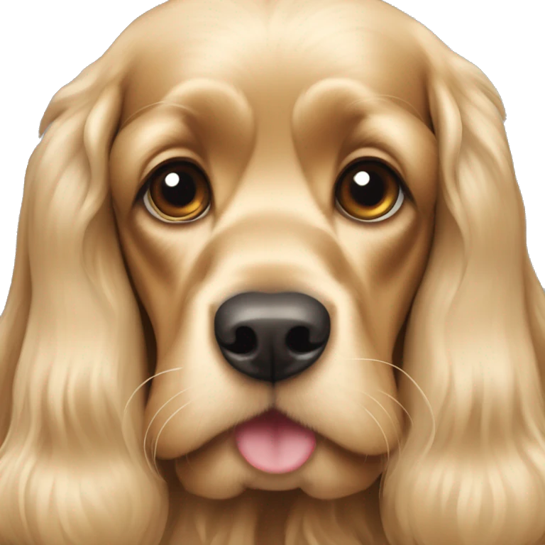 Blonde English cocker spaniel emoji