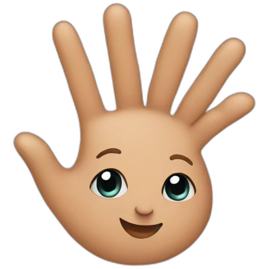 love you with hand emoji