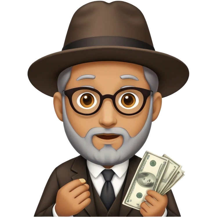 Rabbi chasing money emoji