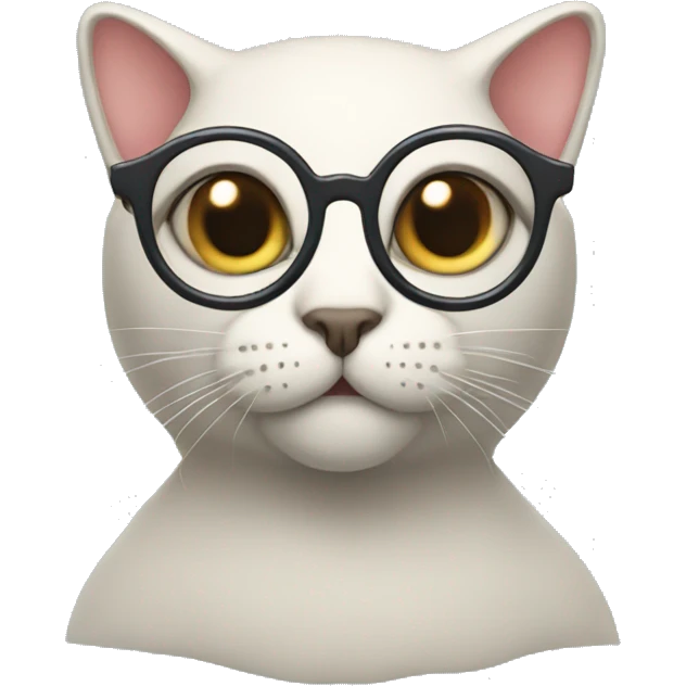 Cat brains with eyeglasses  emoji