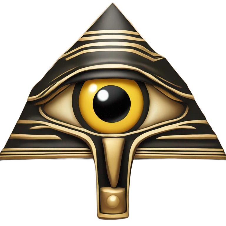 egyptian eye in a pyramid  emoji