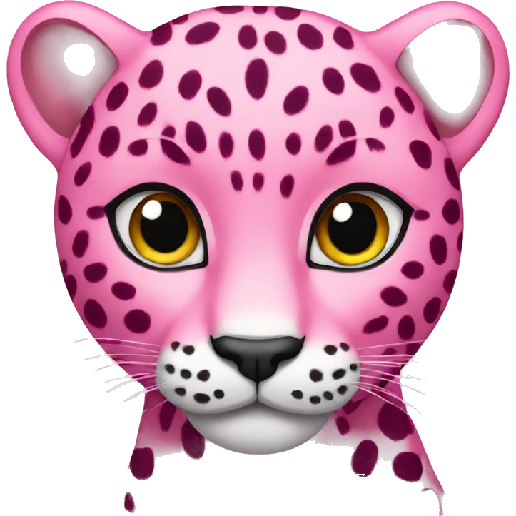 Pink leopard  emoji