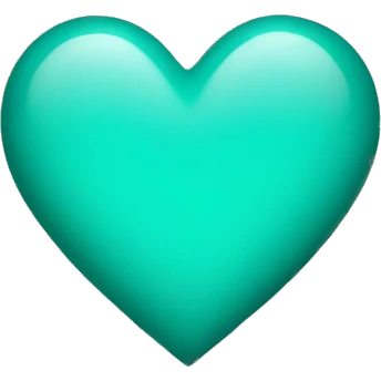 Teal heart  emoji