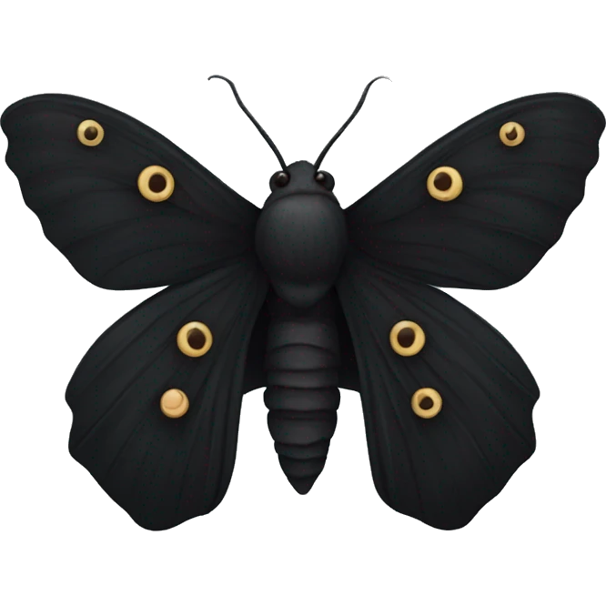 All black moth emoji