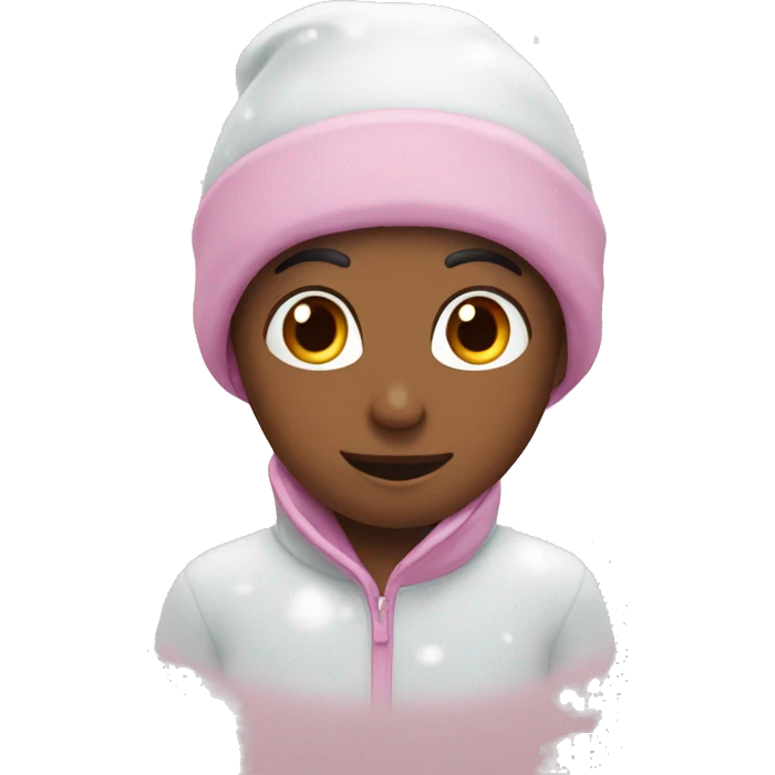 Snowfall pink emoji